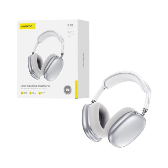 Foneng Wireless Headphone BL59 ANC Silver